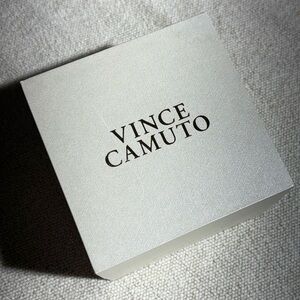 Vince Camuto Rhinestone Bezel Two Tone Gold Silver Watch - Elegant Design